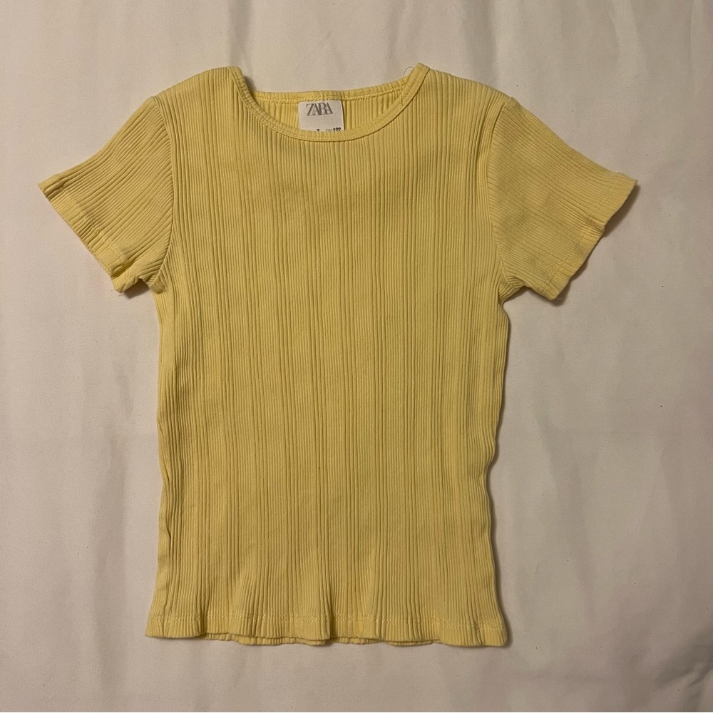 Zara girls yellow shirt